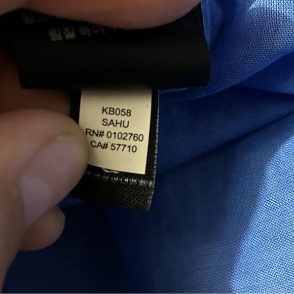 Kate Spade Floral Eyelet Puff Sleeve Dress in Blue 10 - Picture 11 of 16